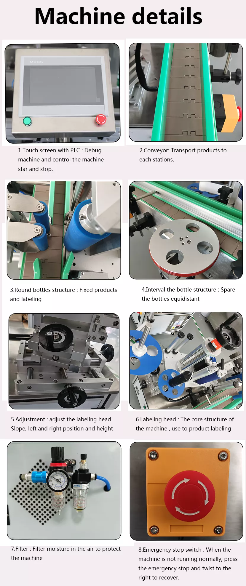 1935mm Automatic Round Bottle Labeling Machine for Beer Cans and Plastic Jar Stickers