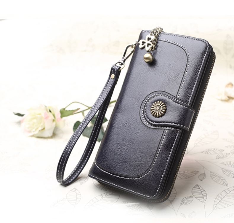 Low MOQ Mix Models Women's Long Zipper Wallet Newest Anti-Theft Selection