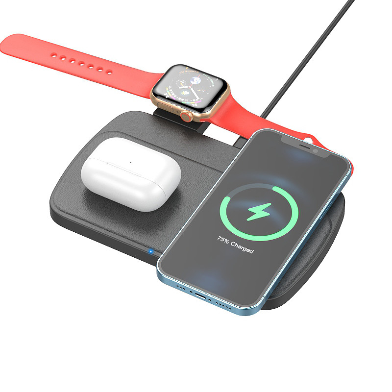 MFI Horizontal Qi Wireless Charging Stand 12V 2.5A For Apple Watch