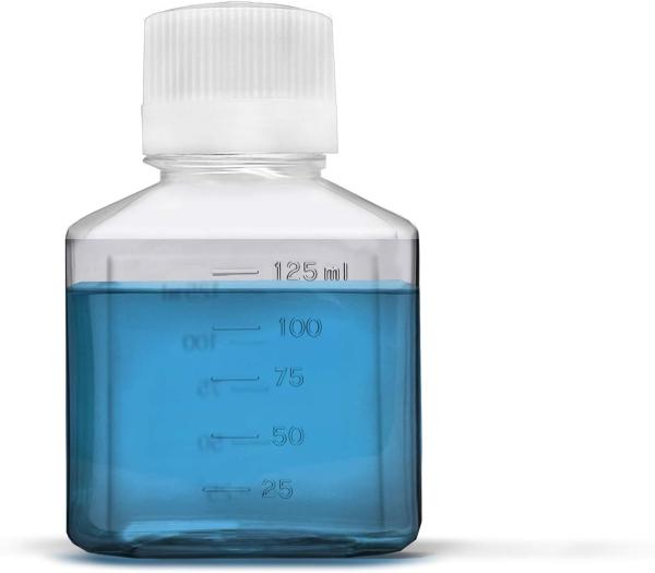 Scientific 125 Ml Plastic Reagent Bottle 6-Pack Laboratory Chemical Storage -