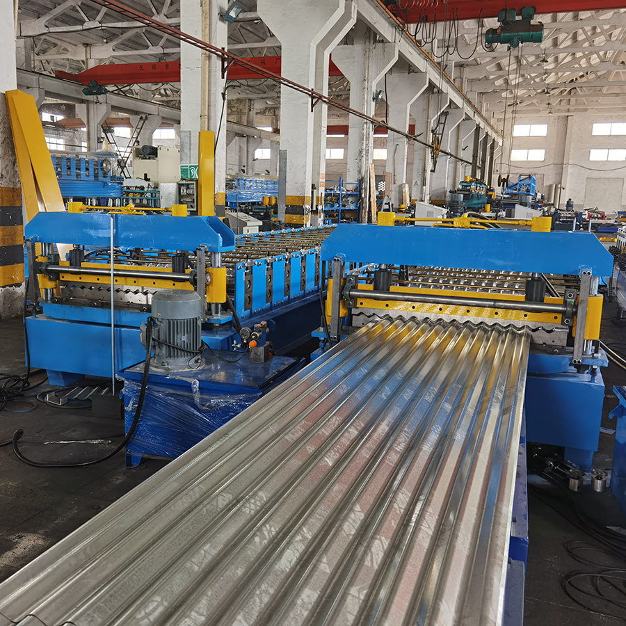 Triple Layer Roof Sheet Roll Forming Machine Corrugated Tile