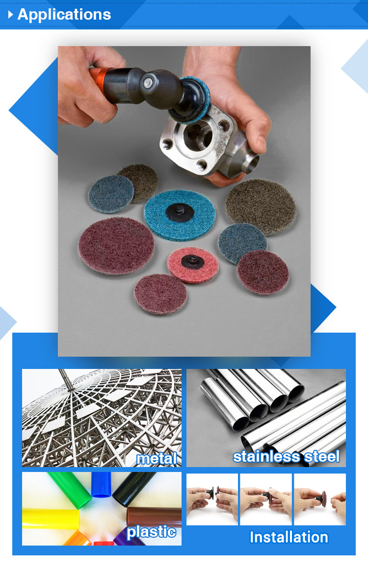 25mm 50mm 75mm Type R Sanding Dis 40 Grit Sanding Disc Non Woven