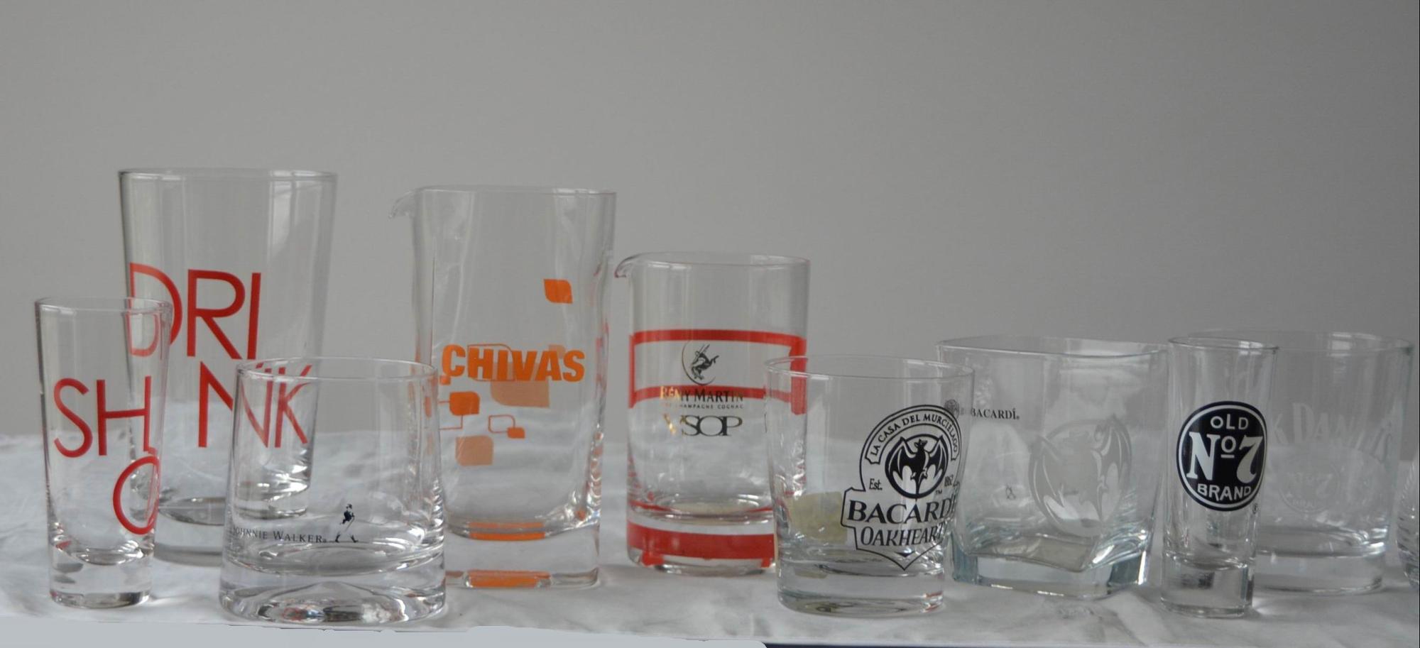 Brands Logo Square Shot Glasses , Wedding Shot Glasses For Sprit Drinking