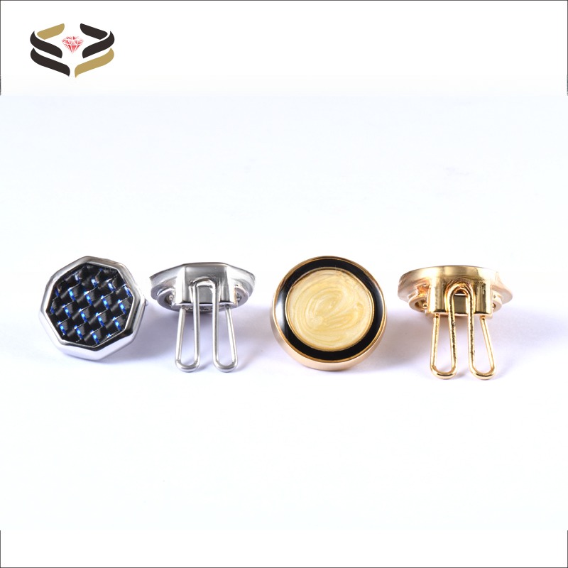 Carbon Fiber Inlay Cufflinks Tie Clips Button Covers For Men Dress Shirt And Tux Shirt