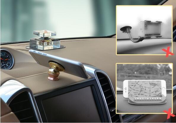 360 Rotating magnetic car cell mobile phone holder Magnetic Car Mount Metal