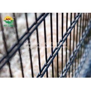 Double Galvanized Welded Wire Mesh Fence Rigid Panel With Square Post