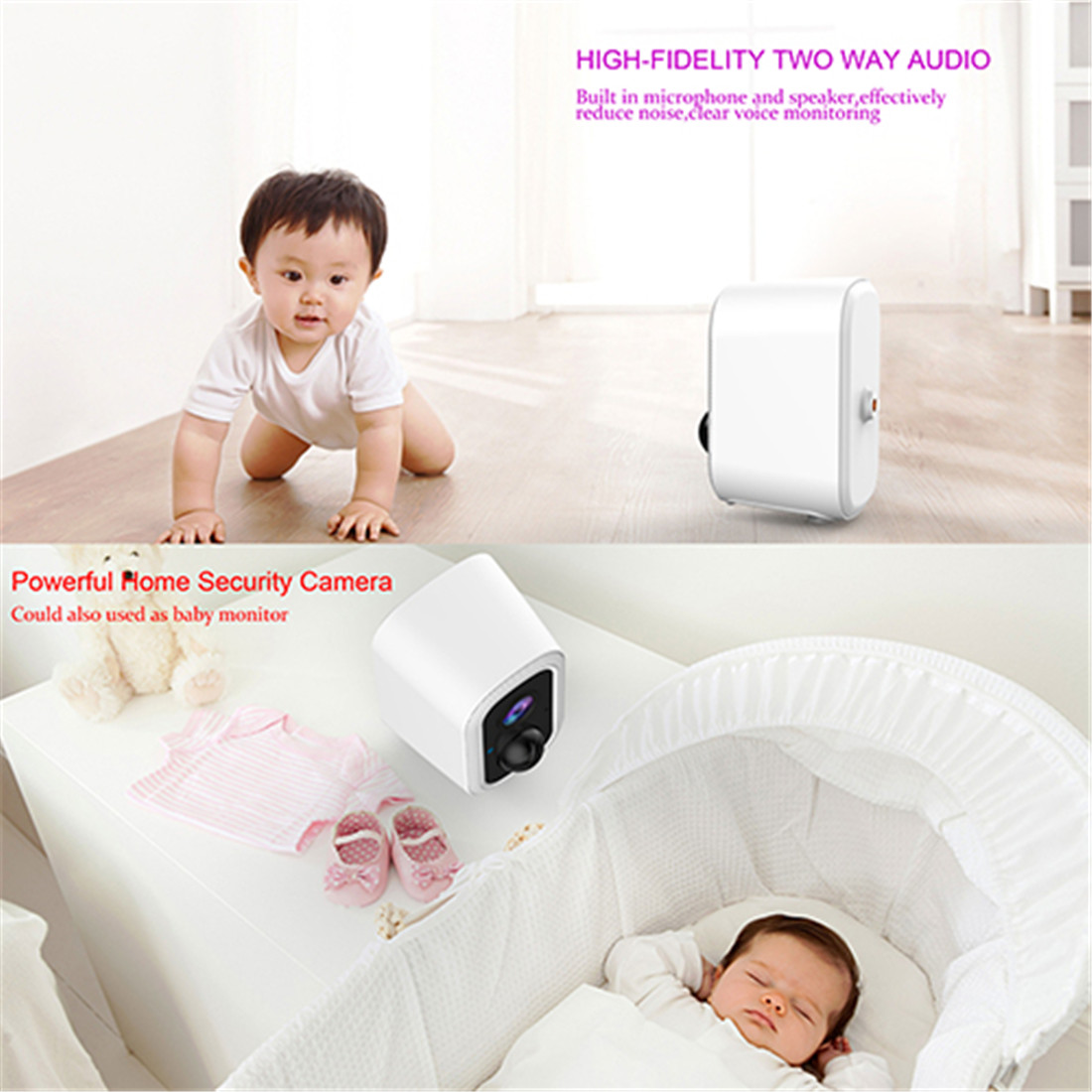 Unistone 2MP Battery Camera with 10000mAh Battery Optional Solar Panel Supply(US-BC202)