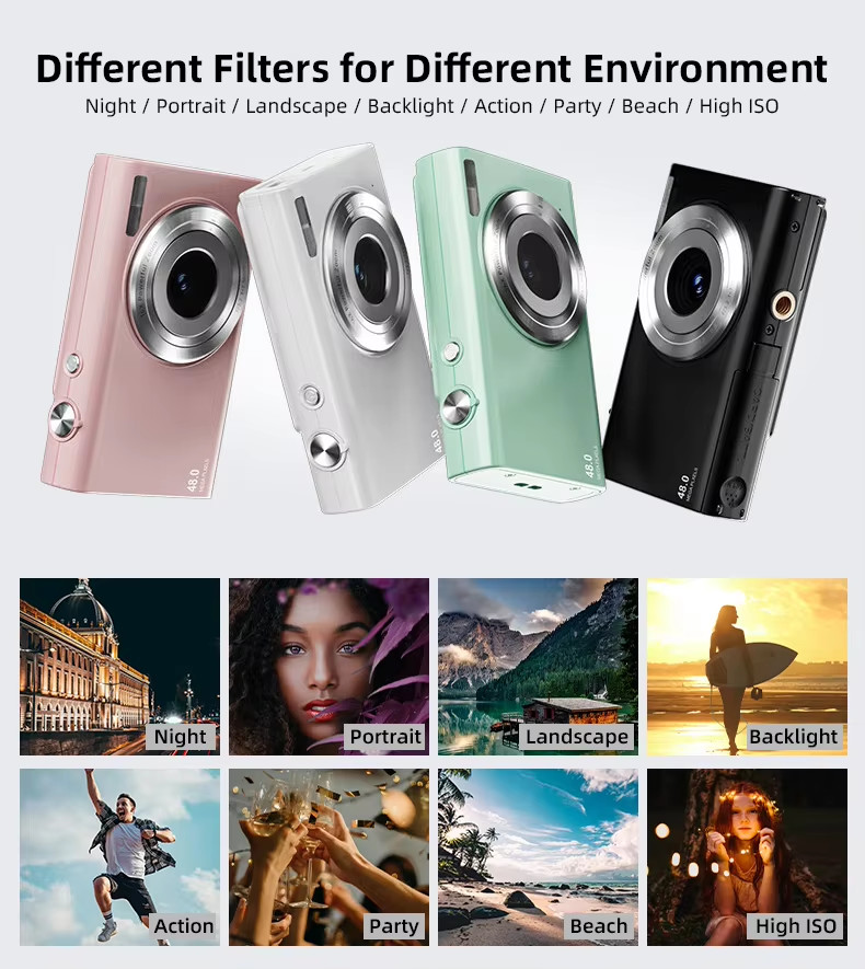 Portable CCD Mini 4K HD Digital Video Camera Camcorder 2.88 Inch For Youtube