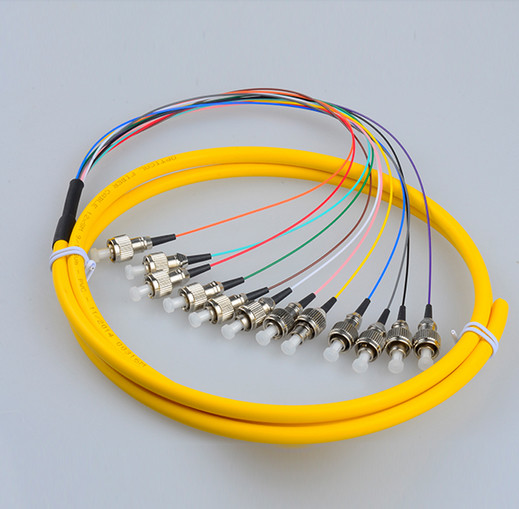 White cable FC / PC 0.9mm Fiber Optic Pigtail for Active Device Termination