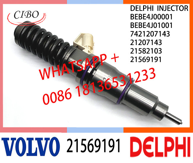 Fuel Diesel Injector 21569191 BEBE4J00001 BEBE4J01001 21207143 21582103 7421207143 E3.18 for VOL MD11 EURO 5 HIGH POWE