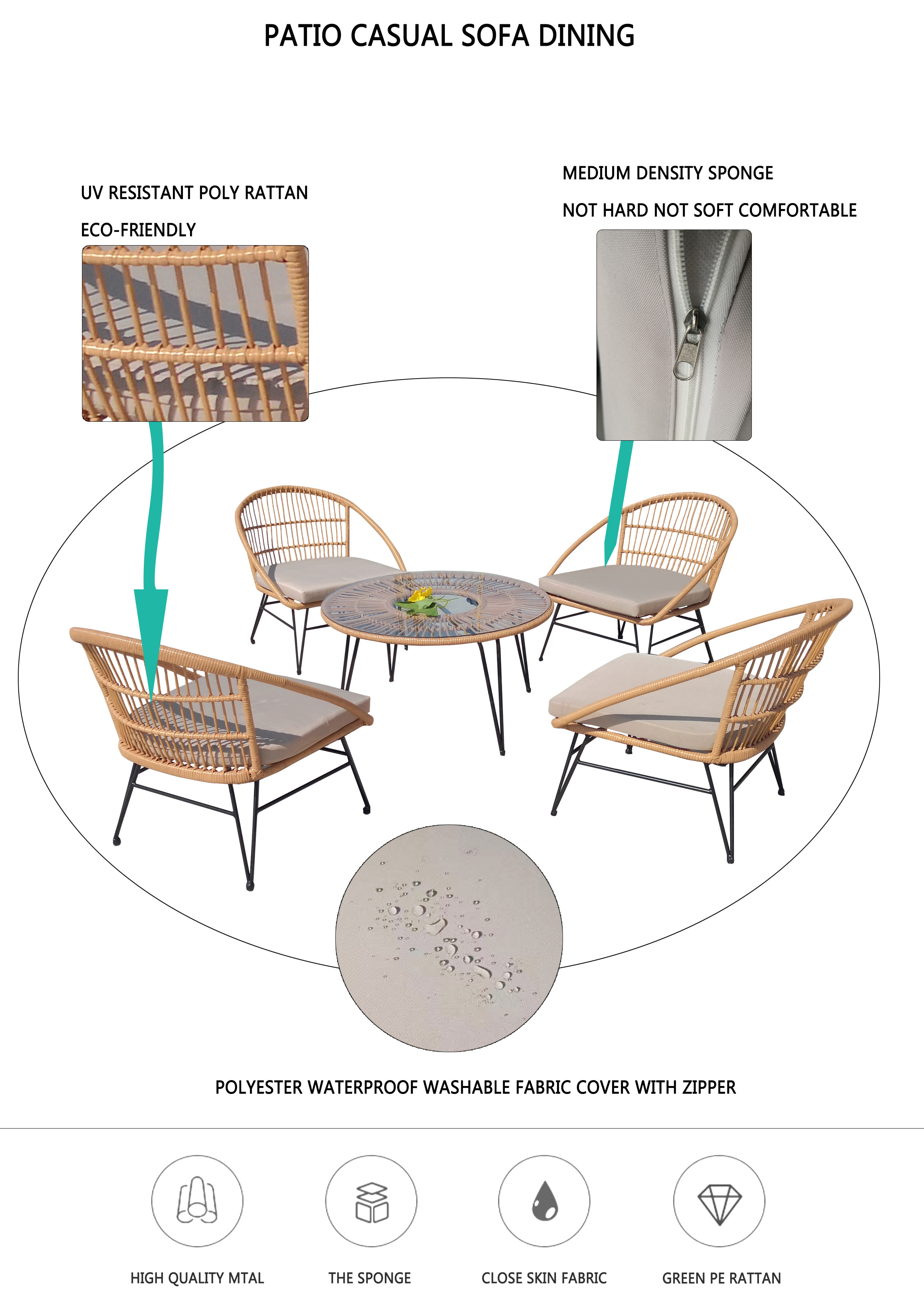Pe Rattan Furniture Dining Tables And Chairs Craftsmanship Woven Coffee Table Chair Sofa