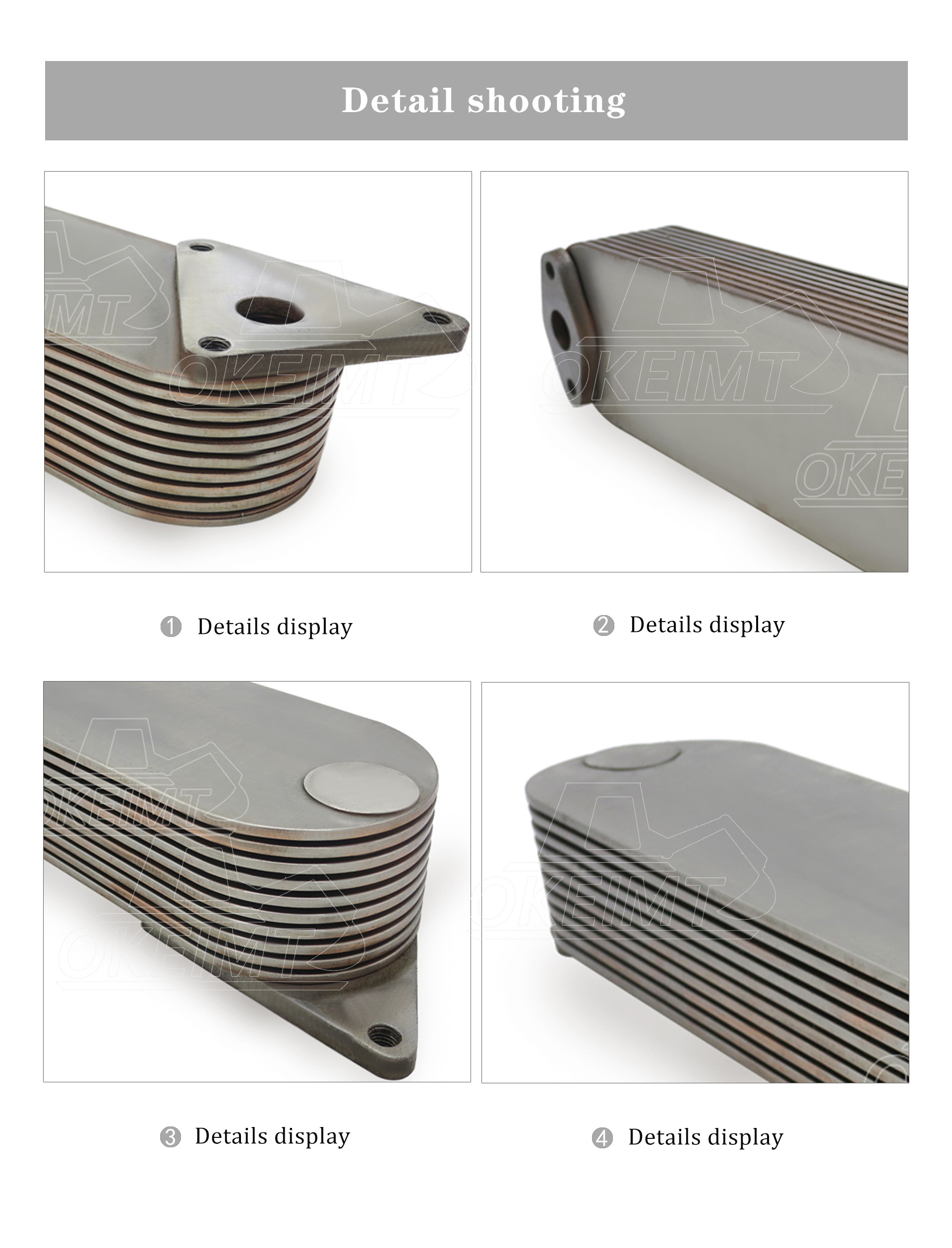 157101480 Diesel Engine Parts Machine Radiator Oil Cooler Engine Oil Cooler for Hino EF750 EF750T EF550