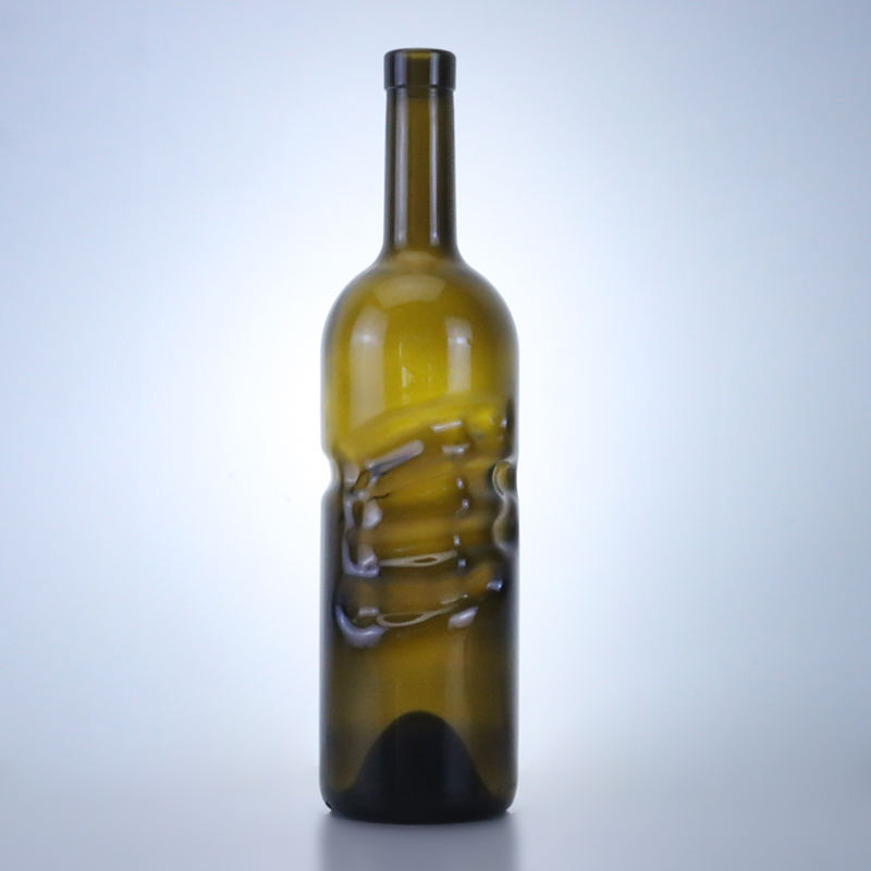 Customized 500ml 750ml Clear Flint Gin Rum Champagne Tequila Liquor Glass Bottle with Cork