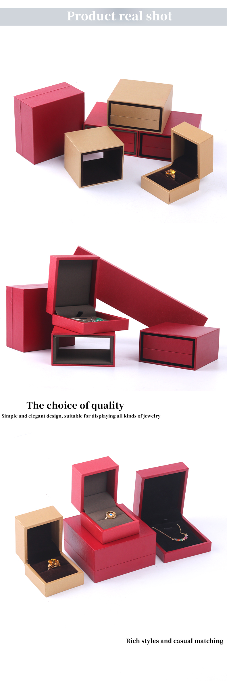 Customized Size cardboard jewelry box , Jewelry Paper Box Set Packaging