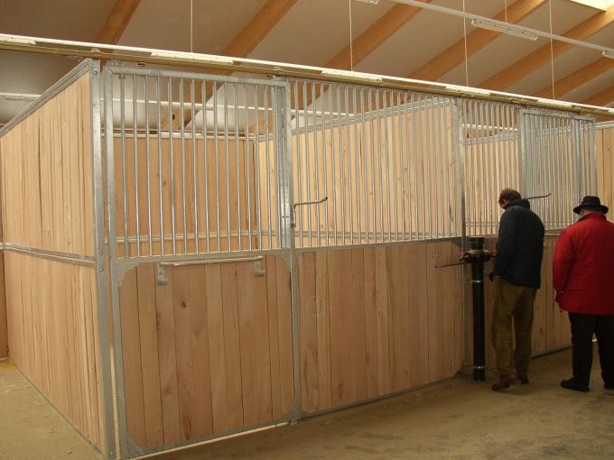European-style Horse Stall Fronts Hot Dip Galvanized With Swing Feeder