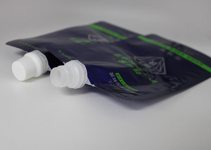 Gravure Printing Food Grade Stand Up Pouch With Spout 12mm For Wash Fluid Liquid