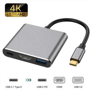 3-In-1 USB C Type C Multi-function Hub To USB-C PD HDMI USB 3.0 Adapter