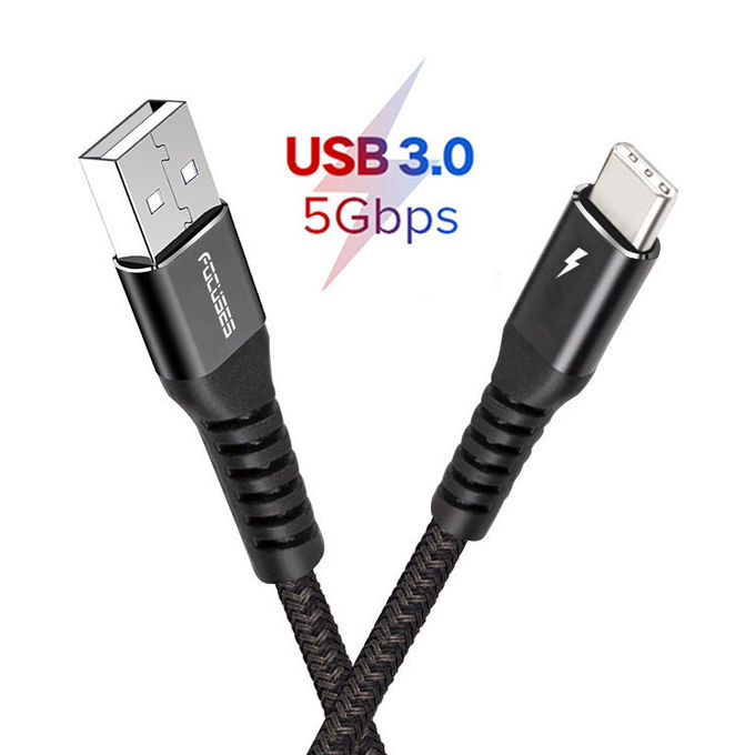 100W 6.6Ft Type C To USB 3.0 Data Cable Aluminium Alloy