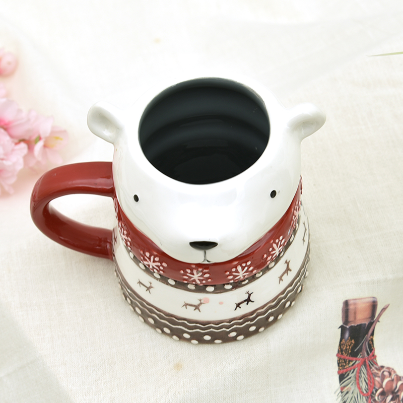 3d Mug Snowman Ceramic Porcelain Christmas Mugs Ceramic 3d Mug In Santa Design