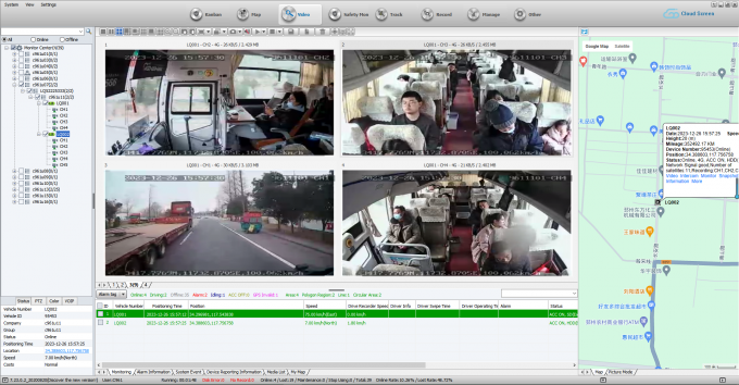 10.1 Inch Touch Screen 4G Car Bus Truck AHD Monitor System CCTV Camera 720P Night 4CH 2