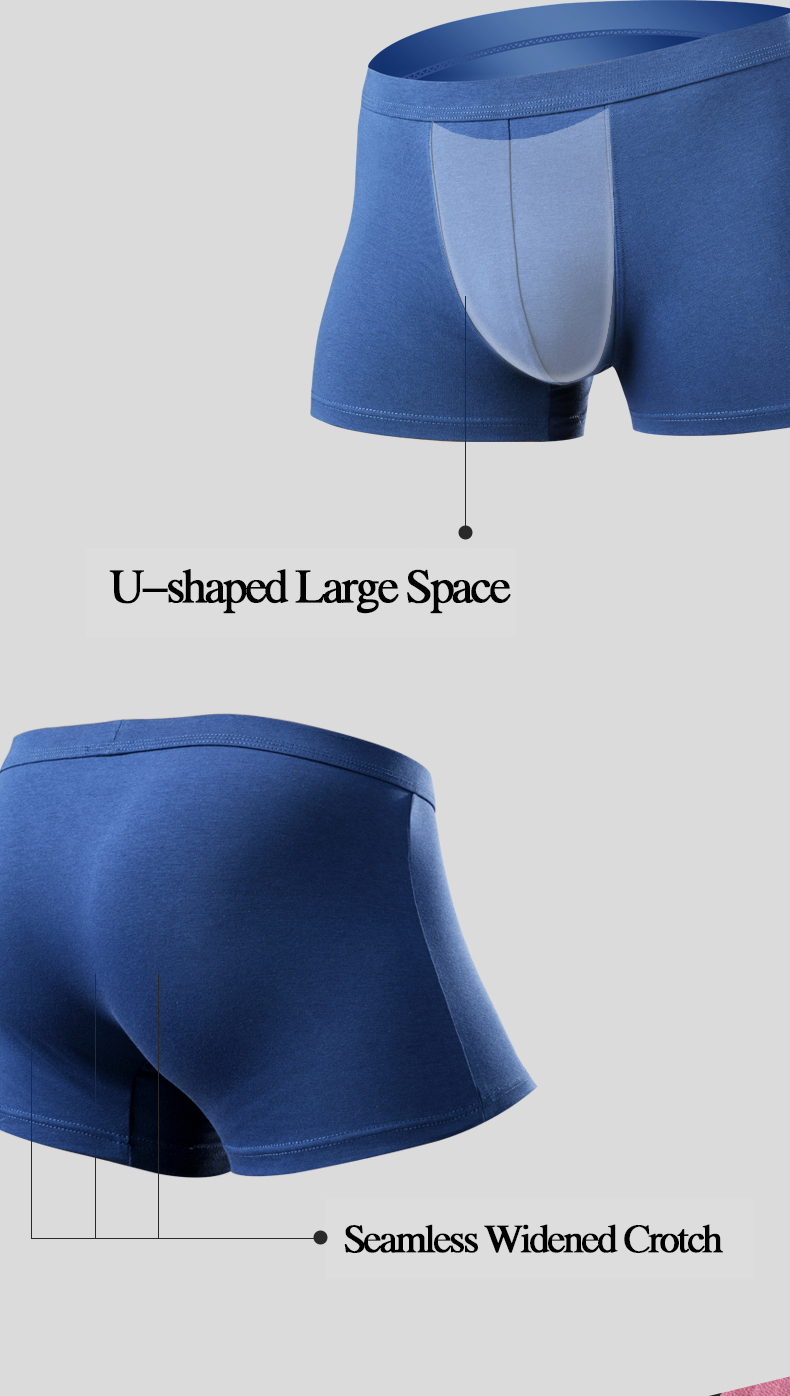 Modal Mens Boxer Shorts Underwear Adults Knitted Breathable Boxer Shorts Suitable