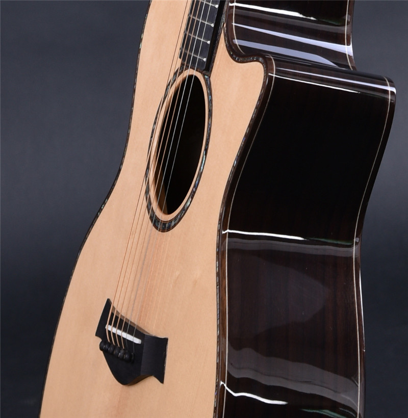 Solid spruce 914 acoustic Guitar 41 inch Real abalone Rosewood body 914ce Guitar