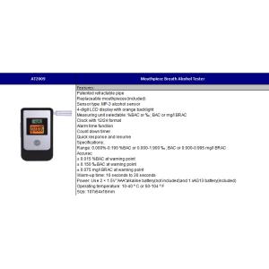 4 Digit Lcd Display Bac Alcohol Tester Orange Backlight