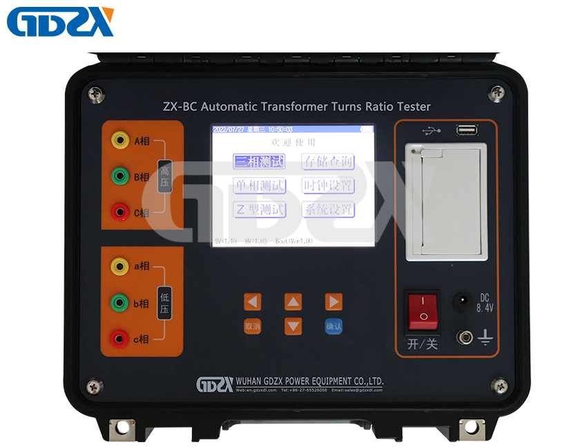 ZX-BC Automatic Power Transformer Testing Equipment / 1-10000 Range Turns Ratio Test Meter