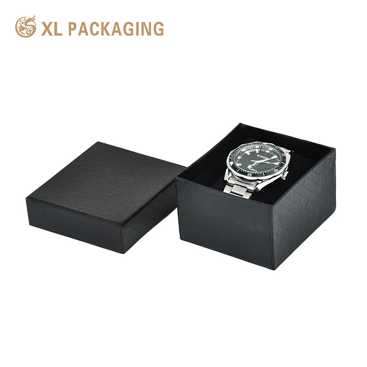 Black Box Watch Gift Boxes Showed Case Portable Cardboard Present Gift Container