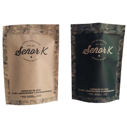 Flat Bottom Bag Food Packaging Film Plain White Printing Top Filling With Air