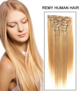 China Beauty Dream Girl Light Brown Hair Extensions Clip In Virgin Hair on sale