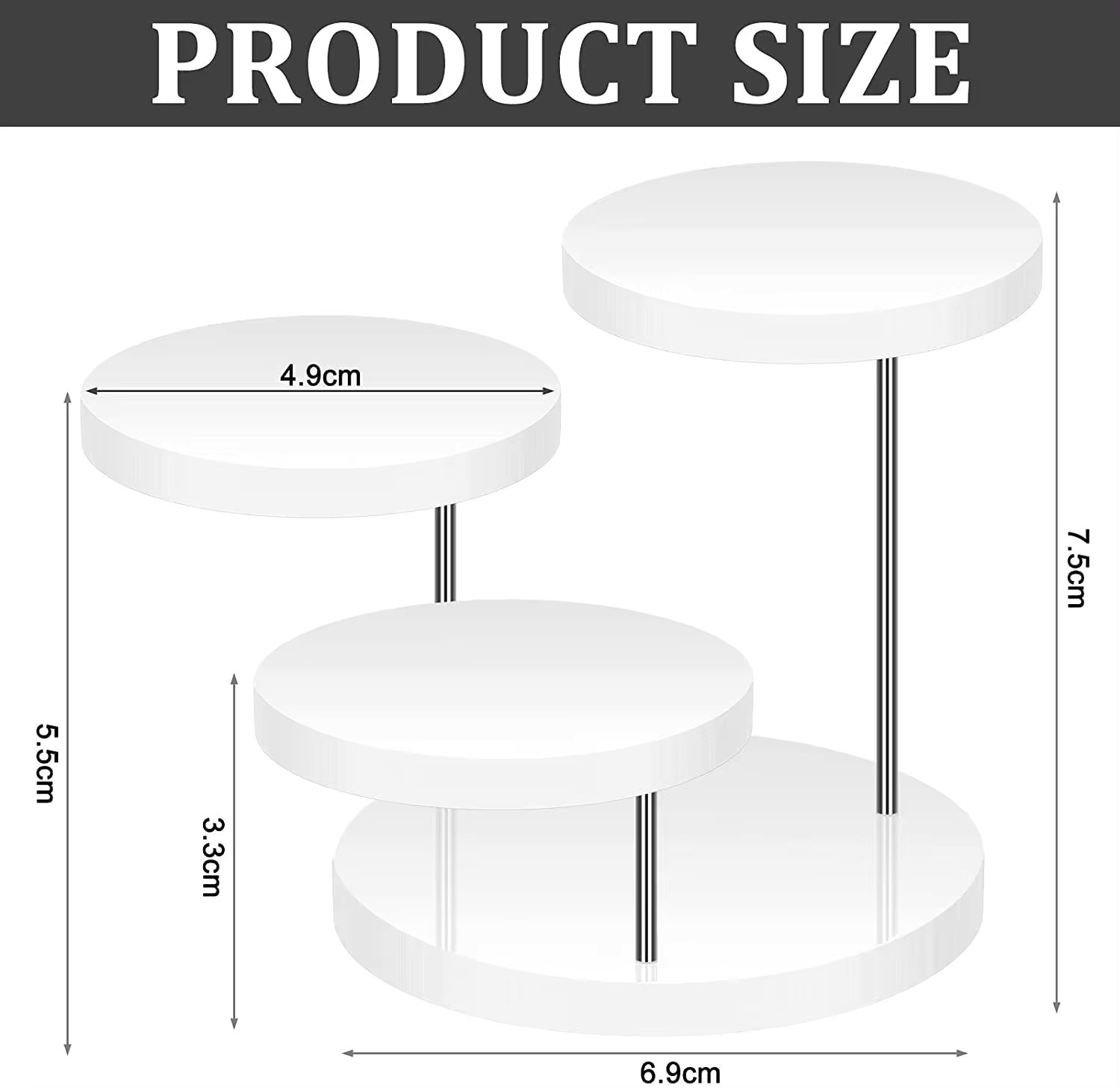 Round Shape Acrylic Cake Display Rack PMMA Cake Display Stand For Pastry Shop