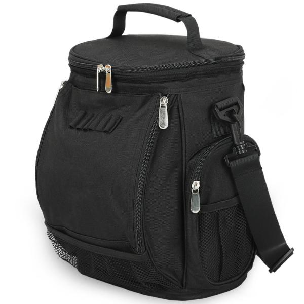 Black Large Capacity Unisex 10 Can Insulated Golf Custom Travel Cooler Bag with