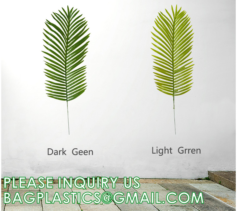 Kinds Artificial Palm Leaves Tropical Fake Leaves, Monstera Leaf Faux Leaves Party Table Decoration Wedding Birthday