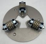270mm HTC Floor Grinders Bush Hammer Plates With Triple Rollers For Floor