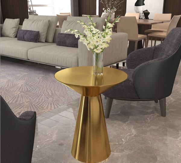 Contemporary design Round Gold stainless steel High Bistro table Pub table for