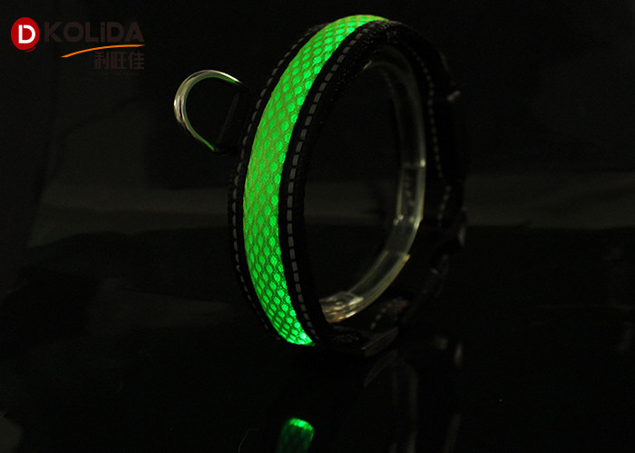 Waterproof Outdoor Walk Pet LED Dog Collar Nylon With Airmesh And LED Light