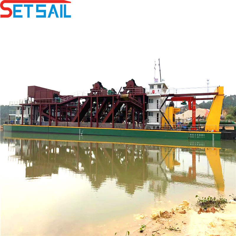 Diesel Engieng Power Cutter Sucton Dredger for River Sand Dredging