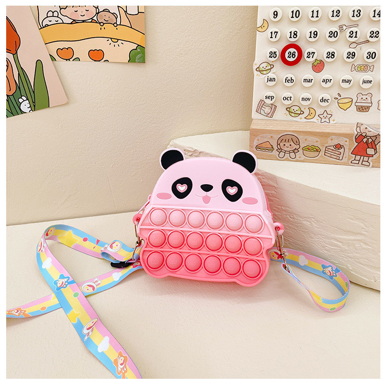 Colorful Silicone Makeup Accessories Lightweight Cute Tote Bag For Kids Pencil Bag Storage Container Bag ShoulderHandbag