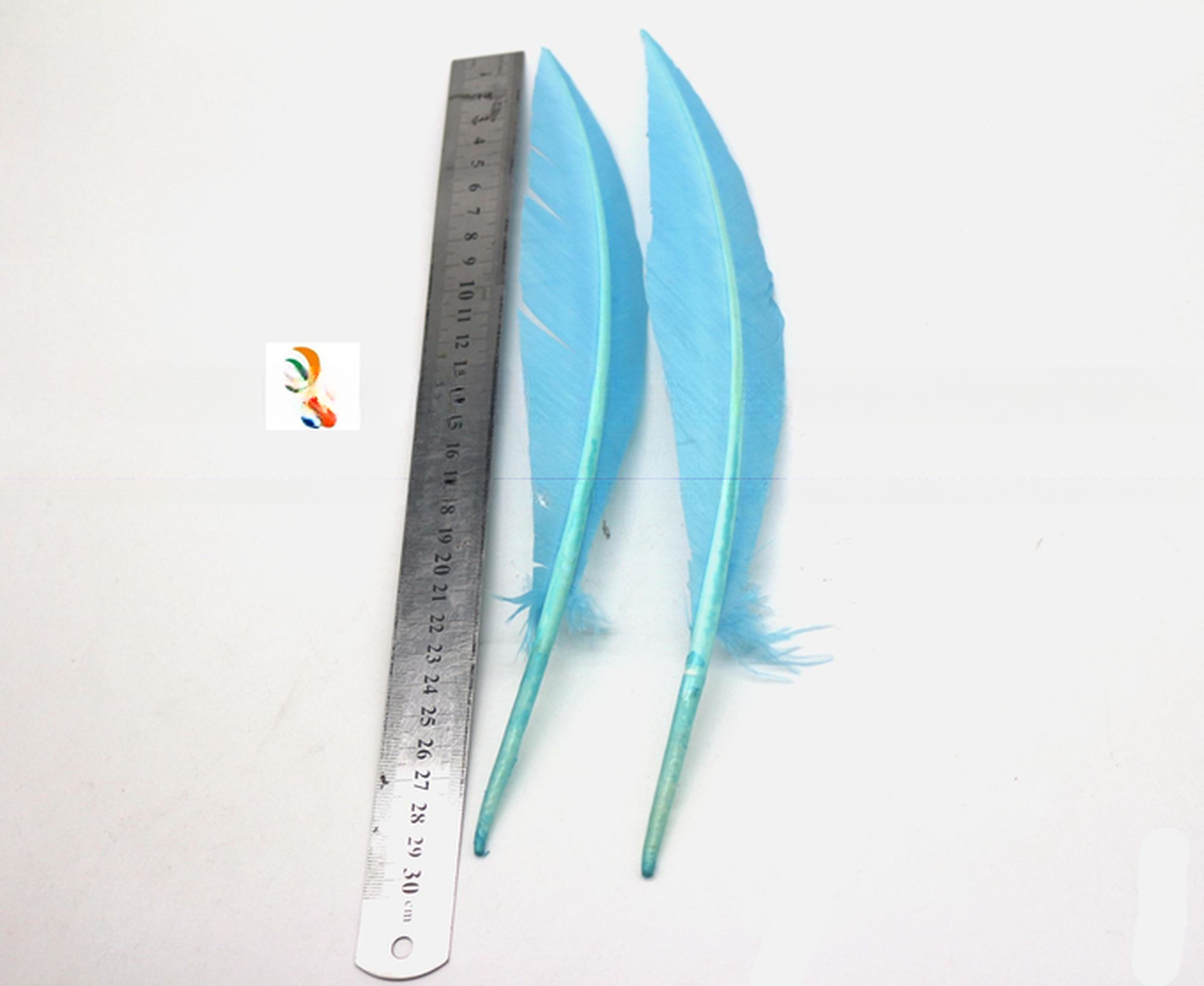 25-30cm Stripped Colored Turkey Feathers Quill Dyed For Decorative