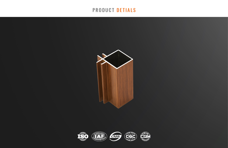 LI-014A, Libya, Wooden Color Aluminum frame for Kitchen Cabinet