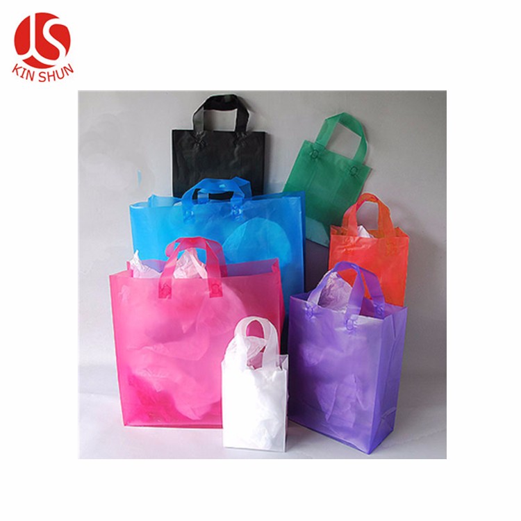 LDPE Plastic Bag Logo Printing Plastic die cut poly handle bag