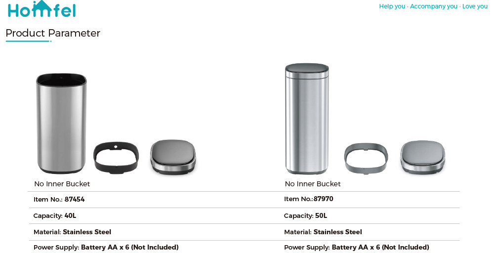 Touchless Intelligent Smart Sensor Bin Trash Can Stainless Steel Sustainable Household