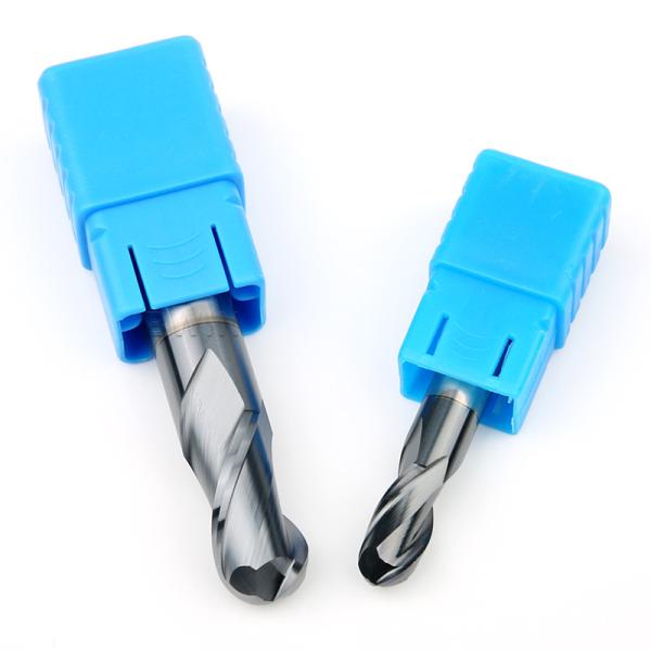 Solid Carbide 45 Degree 2 Flute 6mm Ball Nose End Mill Cutter High Speed Cutting