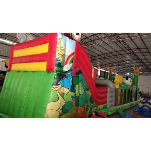 Parcours Zoo Inflatable obstacle course bounce house 4x16x5m