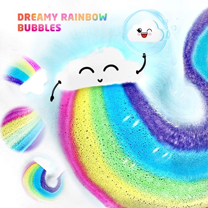 4.65 OZ Rainbow Cloud Bath Bomb With Natural Ingredients