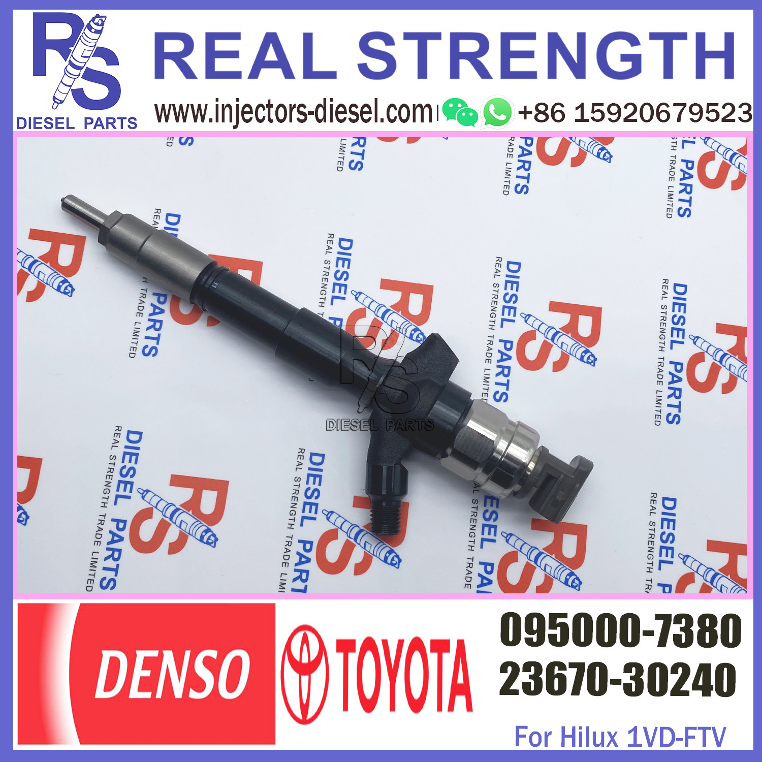 Common rail Injector 23670-30240 095000-7380 For Toyo-ta 2KD-FTV 23670-30240 095000-7380