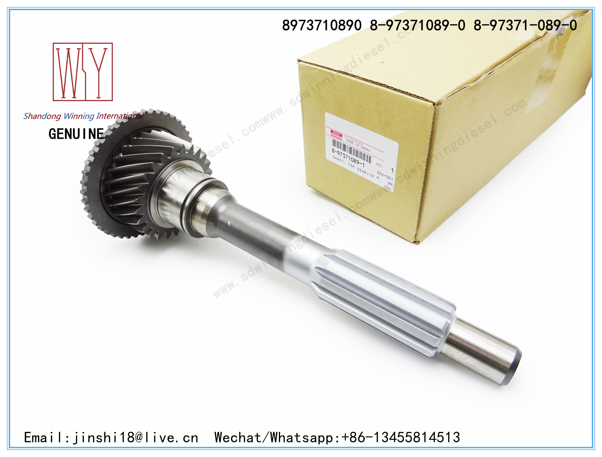 ISUZU GENUINE AND NEW SHAFT, TOP GEAR 8-97371089-0 8 97371089 0 8973710890