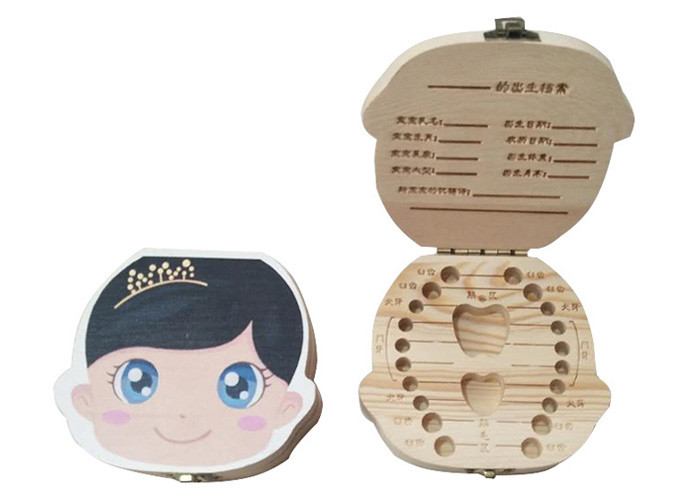 Wooden Baby Keepsake Memory Box Commemorative Preservation Box For Hair Storage