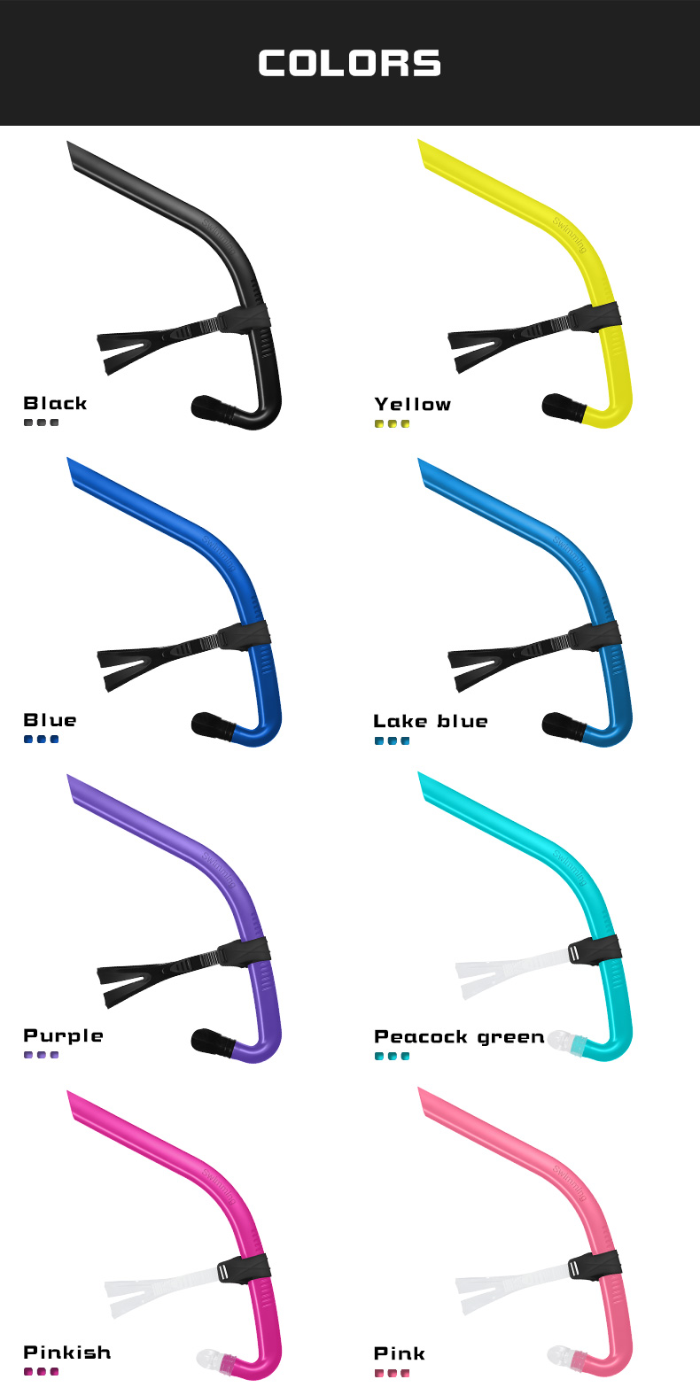 Silicone Mouthpiece Front Snorkel Swimming Diving Equipment Spearfishing Floating Tube